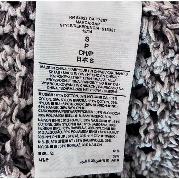 Gap Sweater Open Knit 3/4 Sleeve Pullover Cream Brown Womens Size Small - Picture 4 of 5